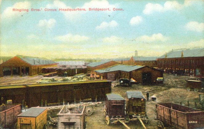 Bridgeport: Ringling Bros. Circus Headquarters postcard · 1911 reported postmark; view undated