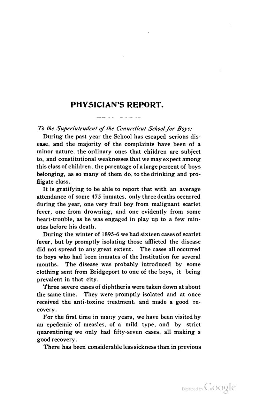 Physician’s report on three deaths, 1895–1896