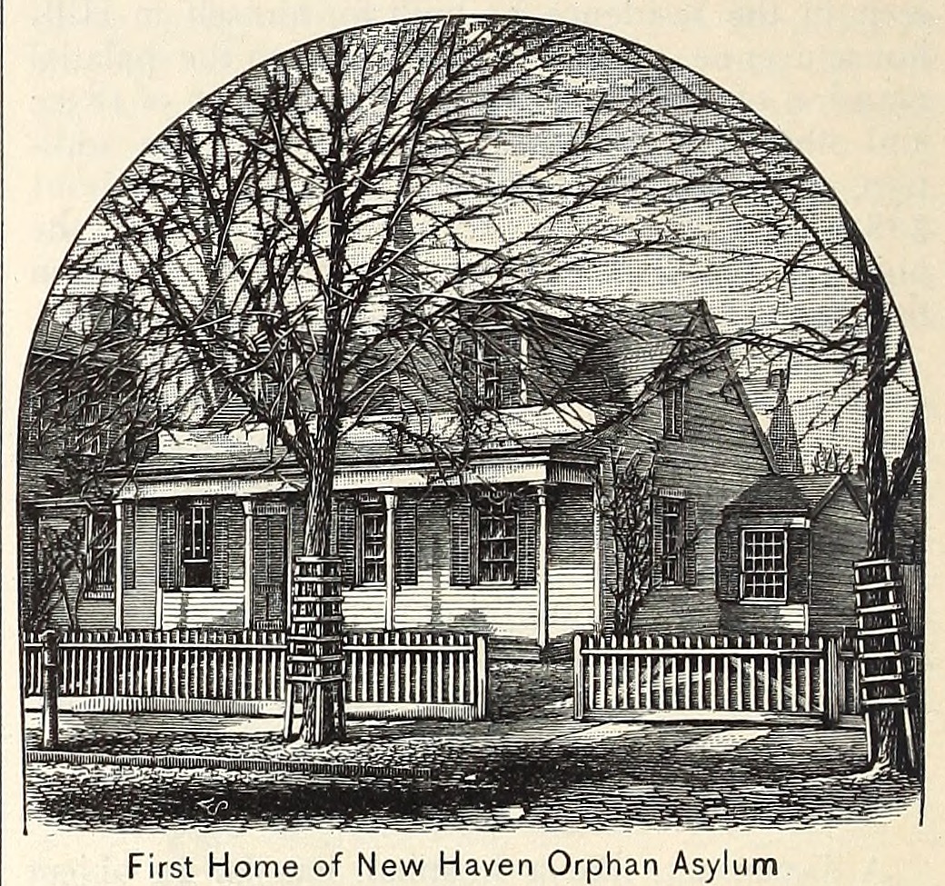 First home on Grove Street · engraving published in 1887