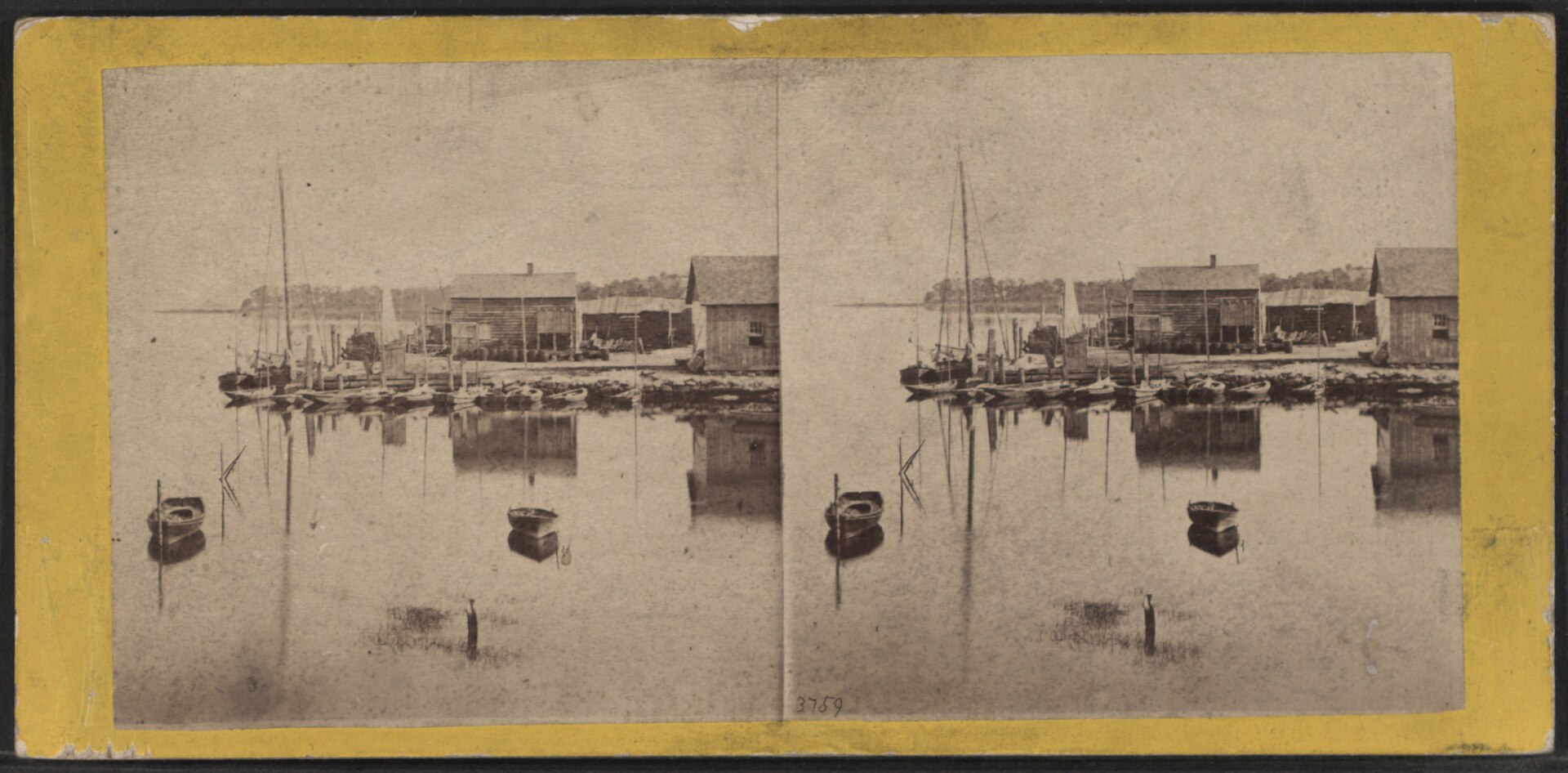 Norwalk Harbor and Steam Boat dock, by Whitney, Beckwith & Paradice