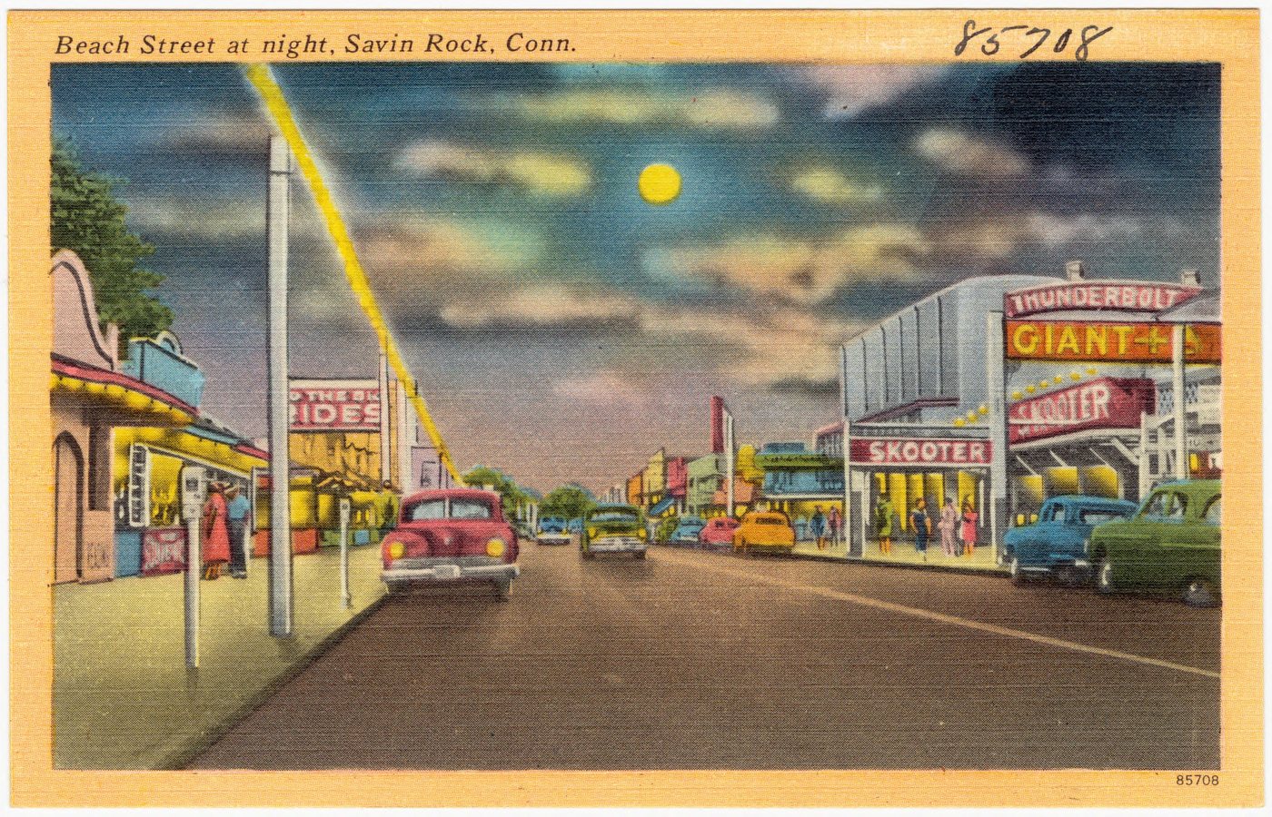 A souvenir city after dark