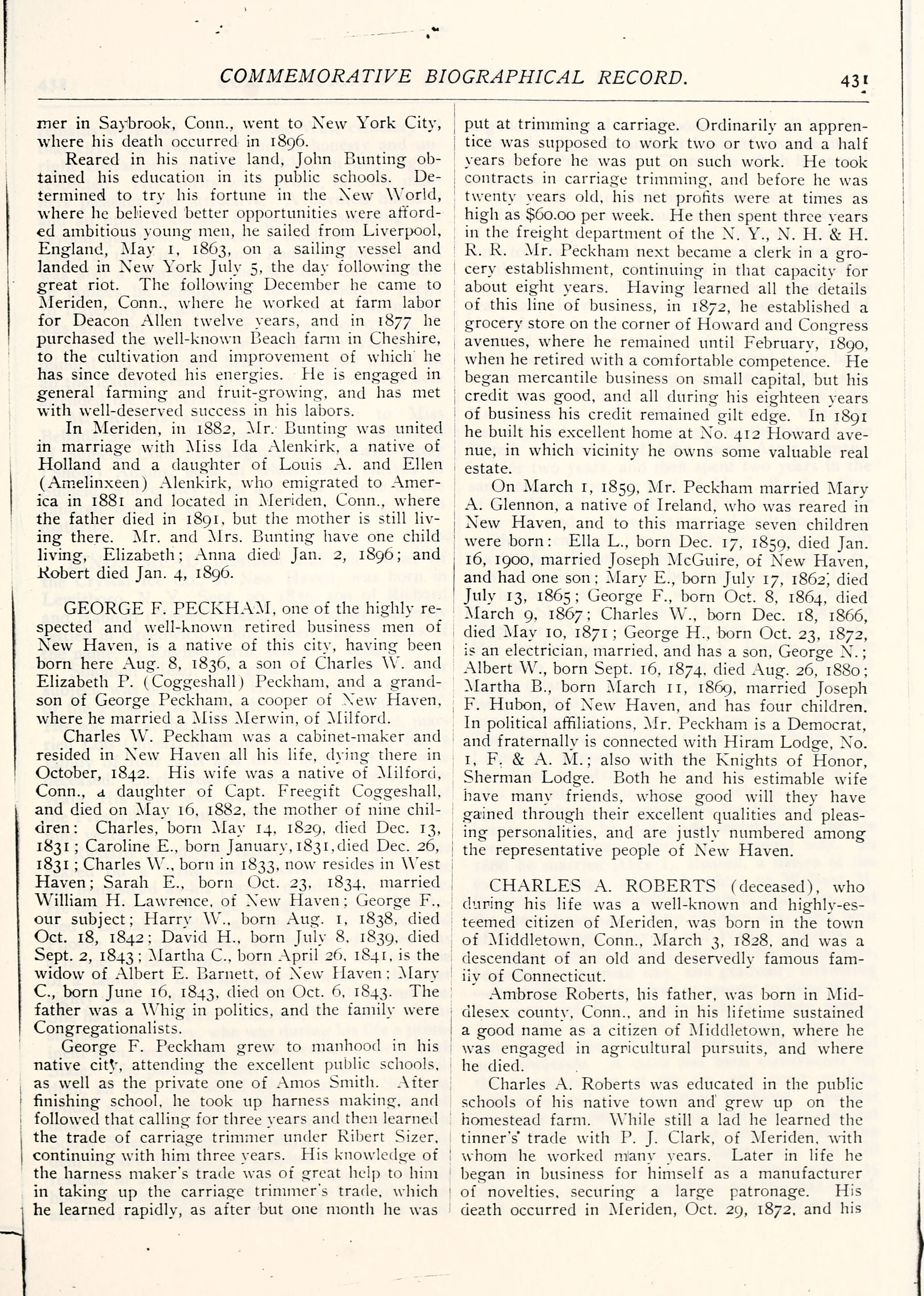 Historical scan for Charles A. Roberts