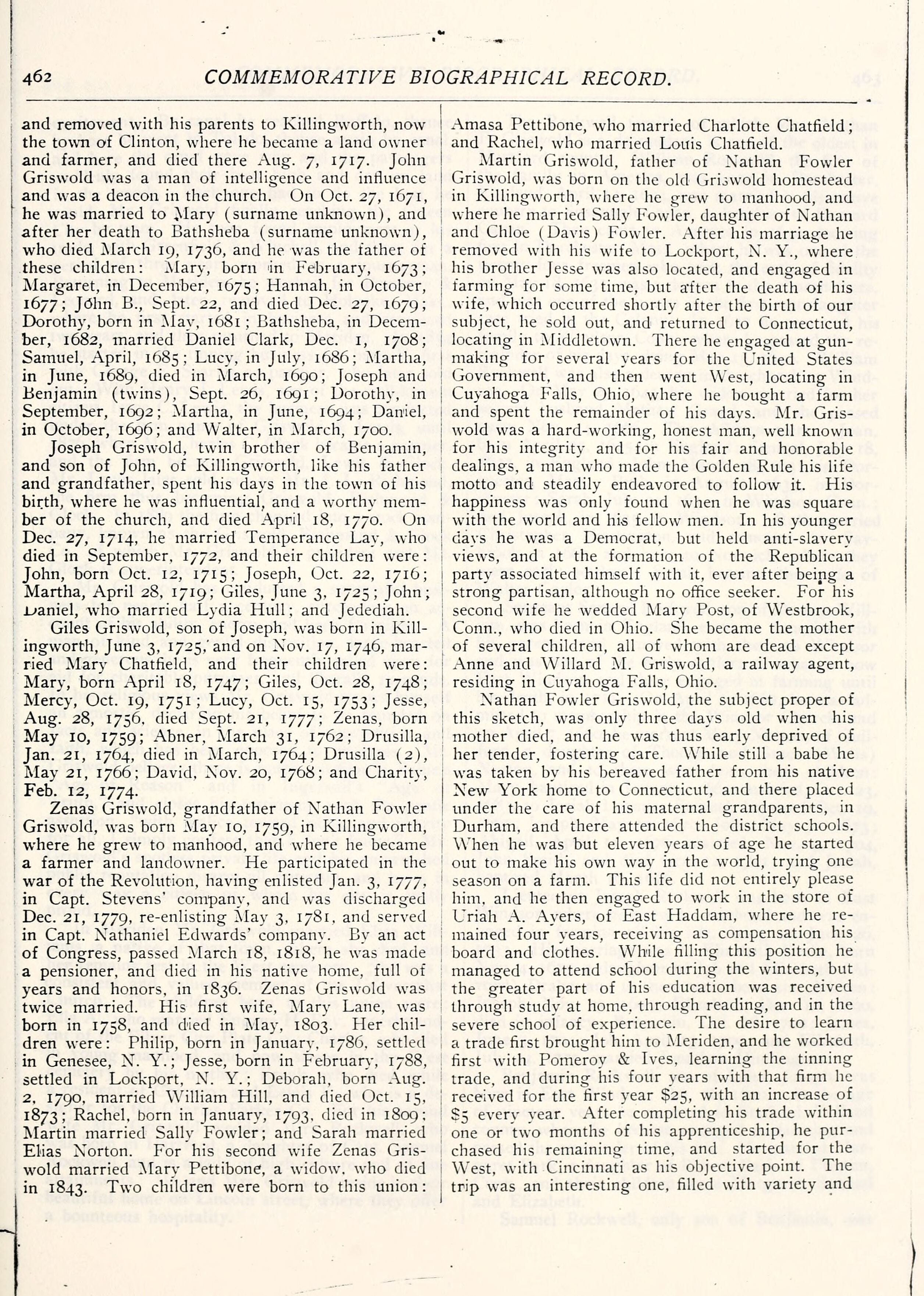 Historical scan for Eliza Williams Griswold
