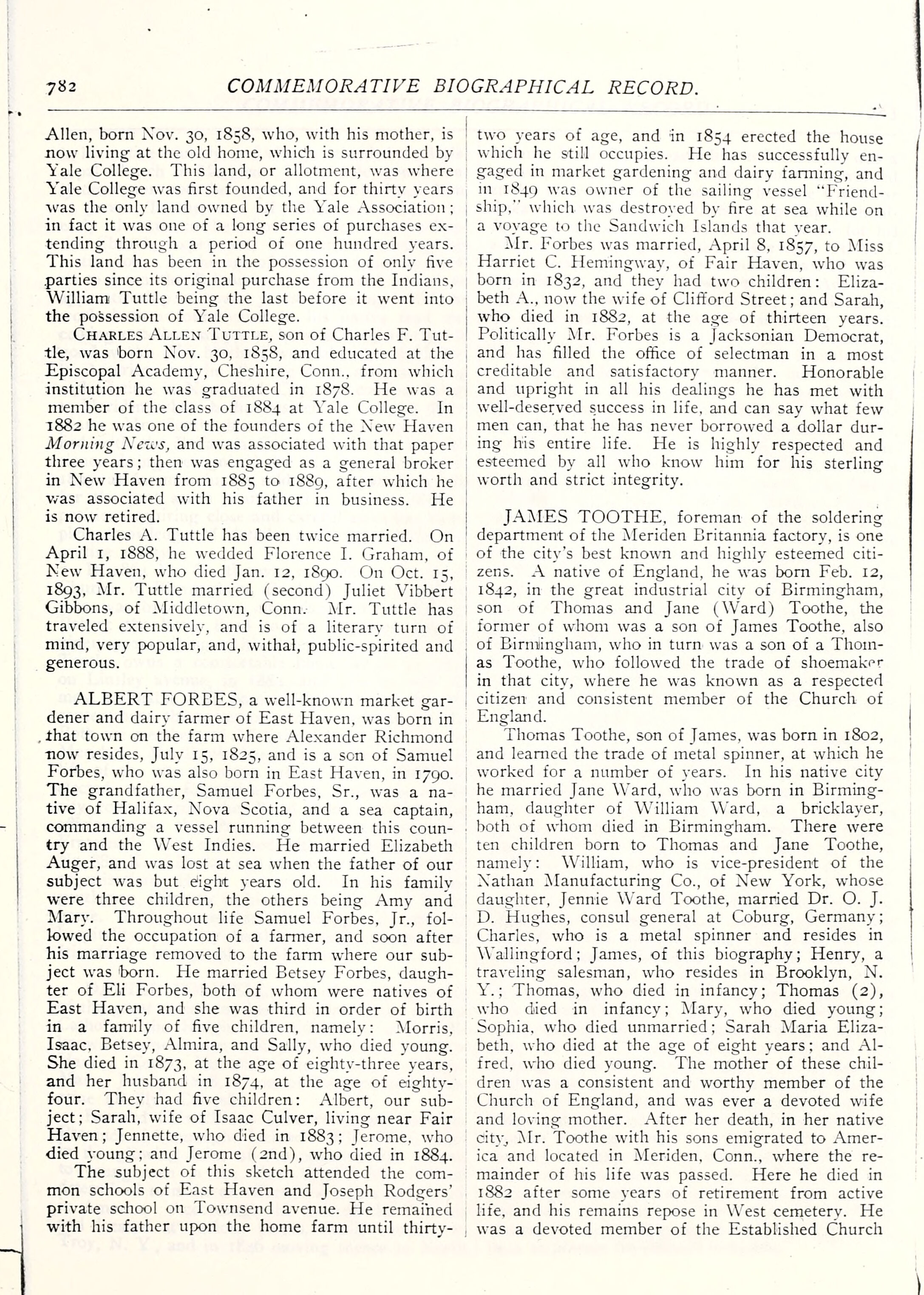 Historical scan for Thomas Toothe