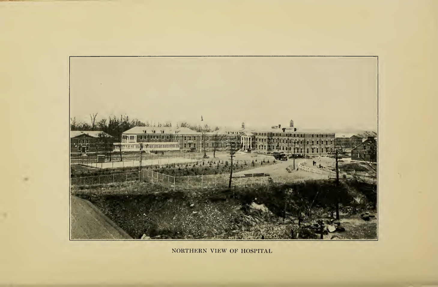 Winchester Hospital across the grounds