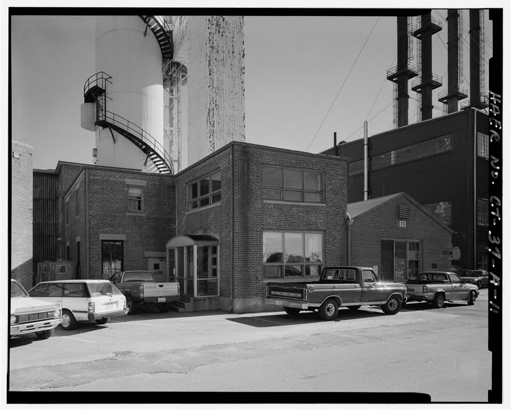 View, looking east from left to right, showing underwater welding/scuba room, classroom building, and medical…