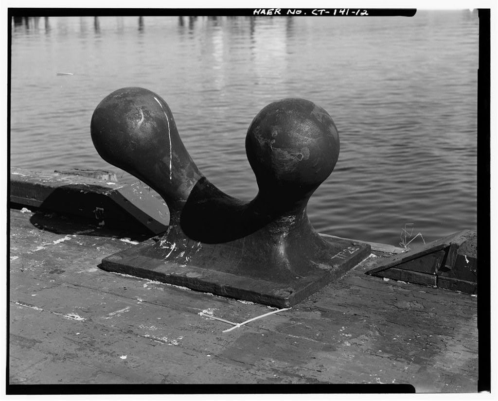 Detail of typical mooring post
