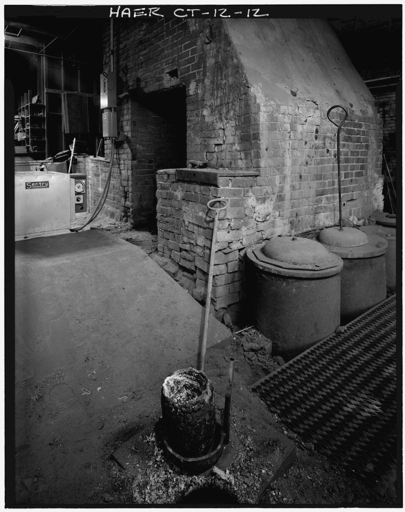 VIEW OF COOLING CRUCIBLE - Bevin Brothers Bell Shops, Bevin Court, East Hampton, Middlesex County, CT