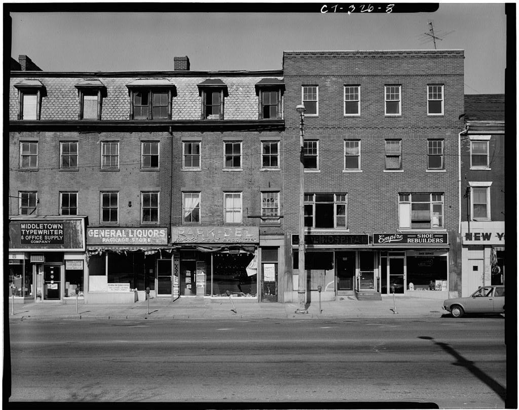 WEST (FRONT) ELEVATIONS OF 118-132 MAIN STREET - Exchange Block, 108-150 Main Street, Middletown, Middlesex County, CT