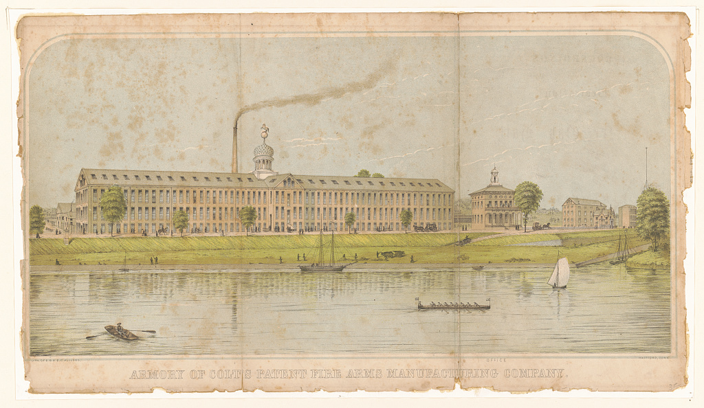 The rebuilt Colt armory, 1866 print
