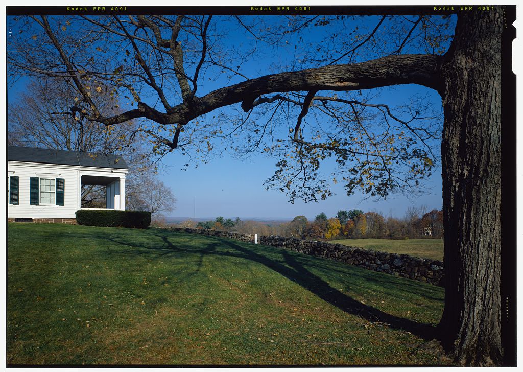 Landscape view to northwest from Pope-Riddle house, in color. - Hill-Stead, 35 Mountain Road, Farmington, Hartford…