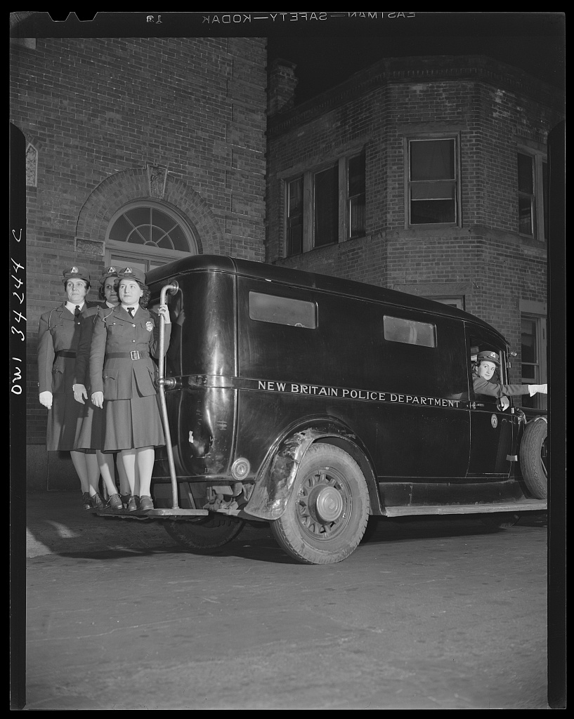 Auxiliary policewomen and their vehicle