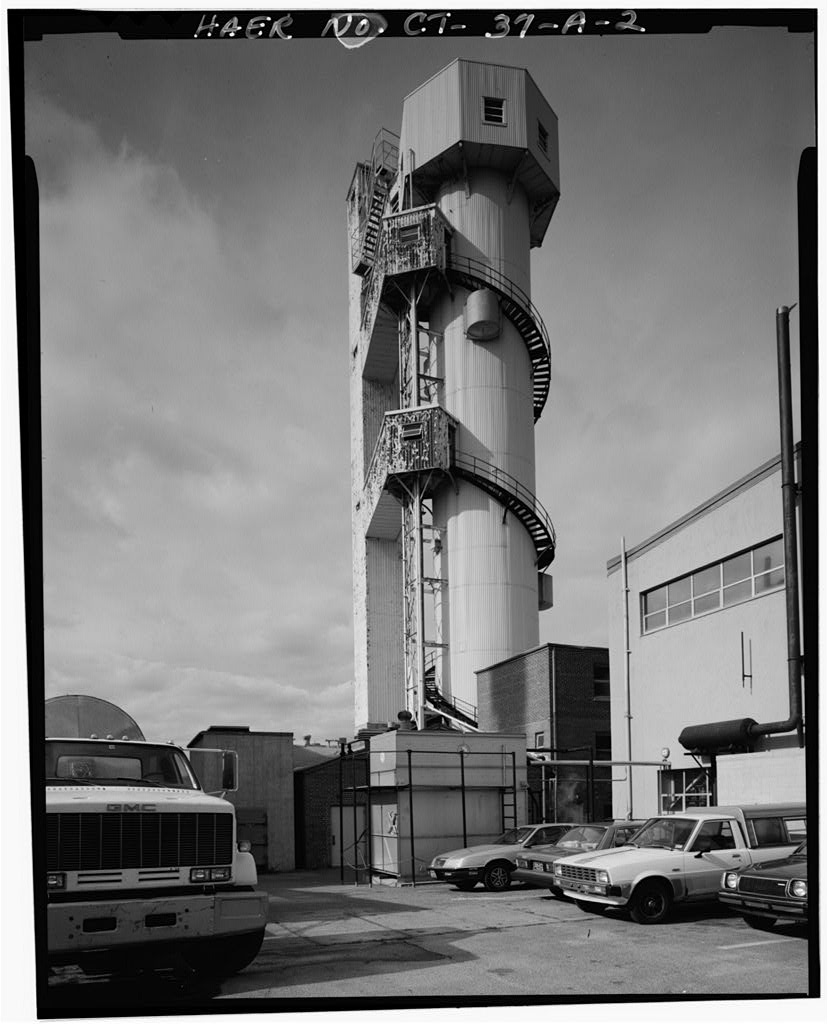 View of escape training tank, looking northwest